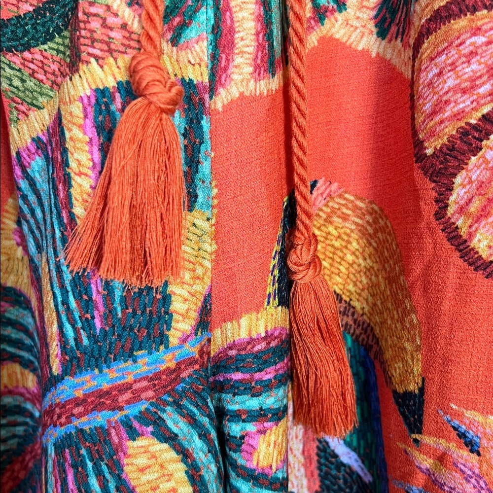 FARM Rio Tropical Wide Leg Palazzo Pants Tropical Birdie Large - Picture 7 of 13